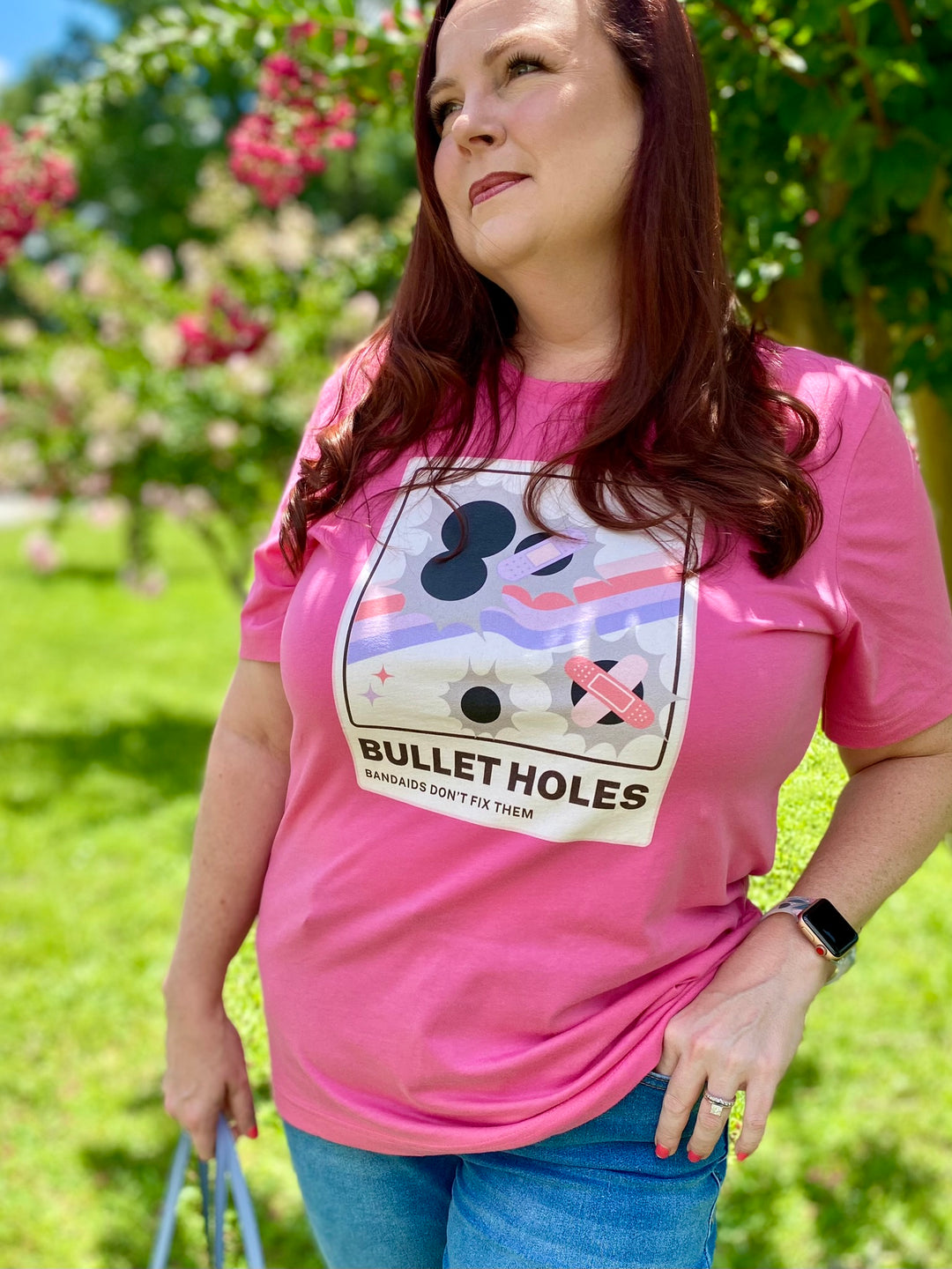 "Bullet Holes - Bandaids Don't Fix Them" Unisex Jersey Short Sleeve Tee