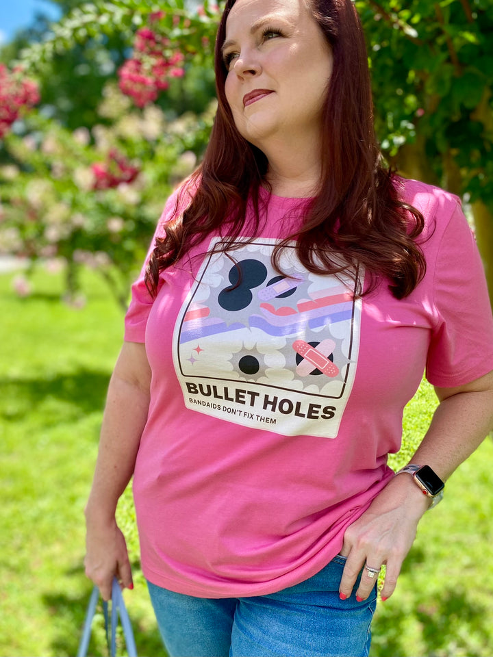 "Bullet Holes - Bandaids Don't Fix Them" Unisex Jersey Short Sleeve Tee