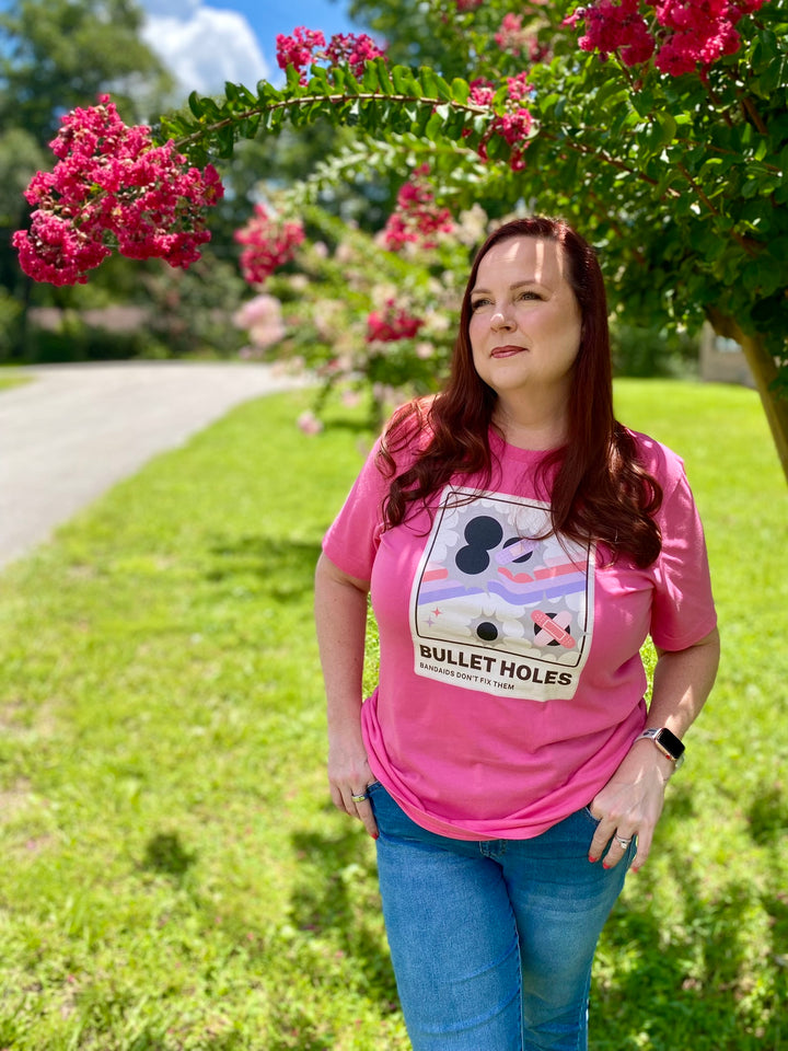"Bullet Holes - Bandaids Don't Fix Them" Unisex Jersey Short Sleeve Tee