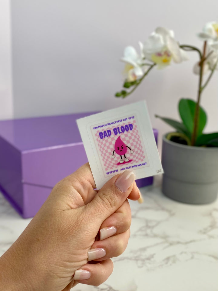 "Bad Blood" (Pink and Blue) Vinyl Adhesive Sticker