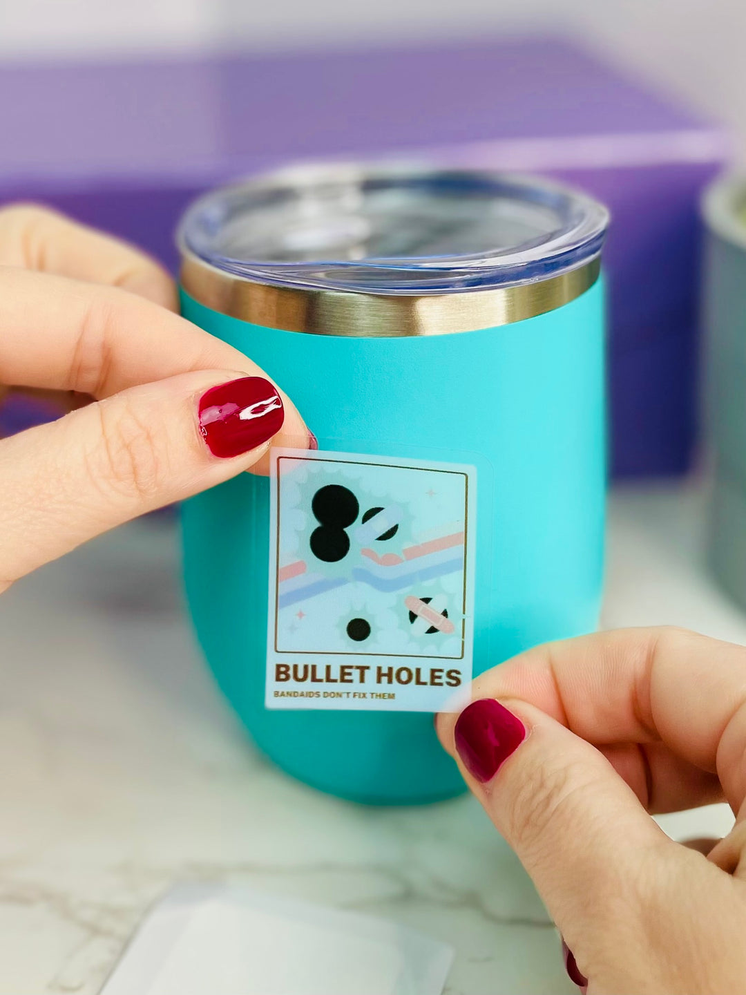 "Bullet Holes - Bandaids Don't Fix Them" Vinyl Adhesive Sticker