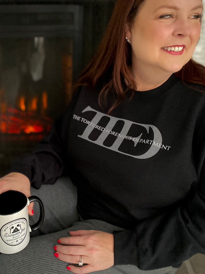 "The Tortured Forensics Department" Logo Unisex Heavy Blend™ Crewneck Sweatshirt