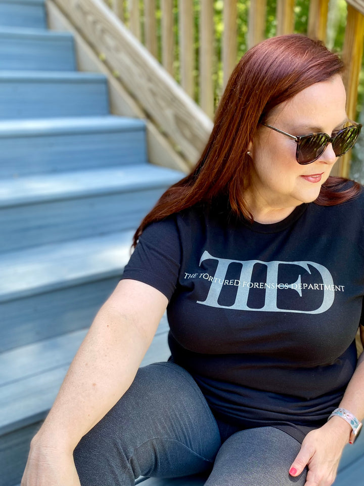 "The Tortured Forensics Department" Logo Unisex Jersey Short Sleeve Tee