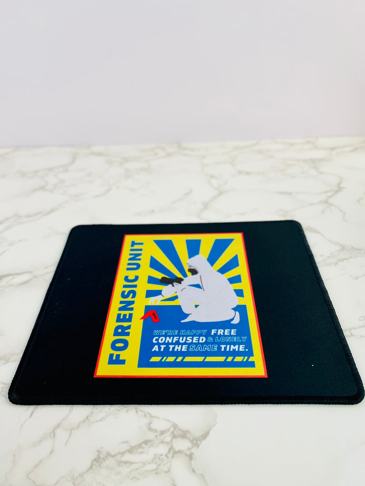 Forensic Unit "We're Happy..." Non-Slip Mouse Pad