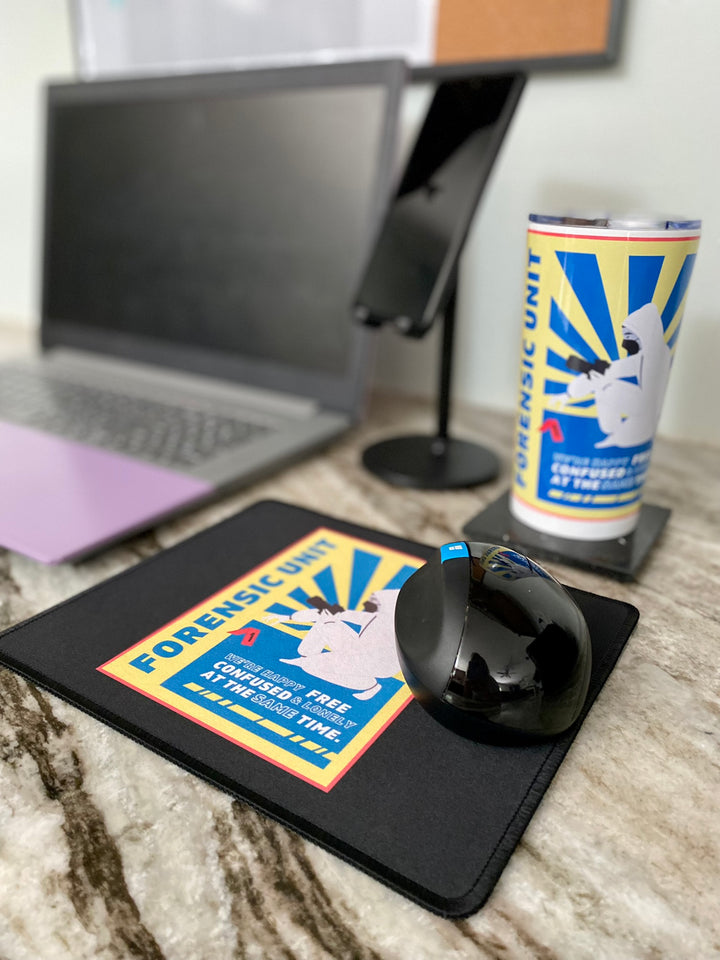 Forensic Unit "We're Happy..." Non-Slip Mouse Pad