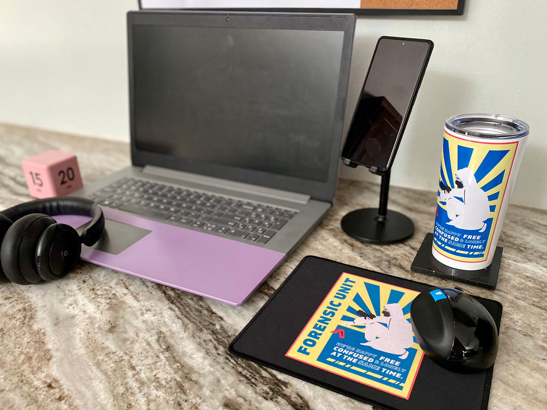 Forensic Unit "We're Happy..." Non-Slip Mouse Pad