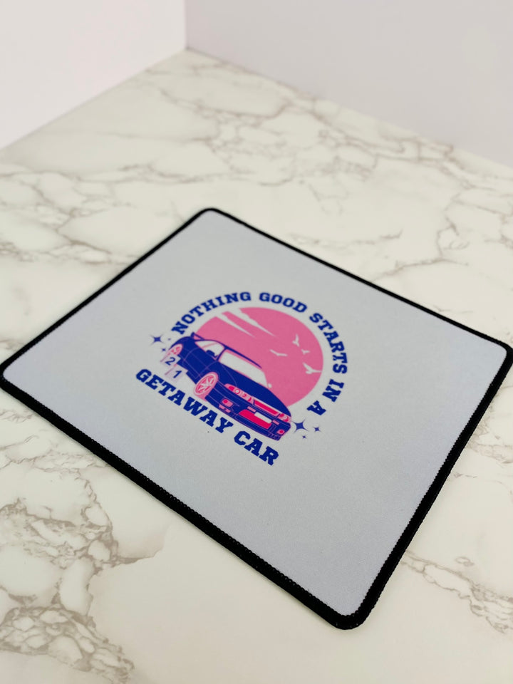 "Getaway Car" Non-Slip Mouse Pad