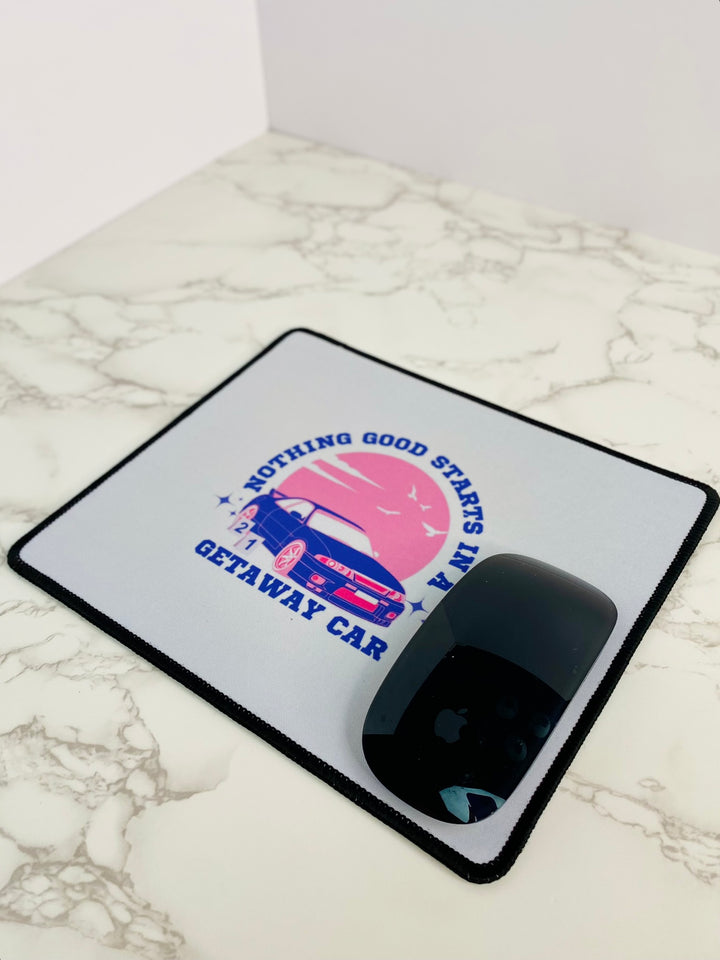 "Getaway Car" Non-Slip Mouse Pad