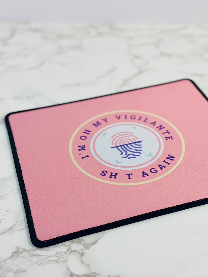 "Vigilante Latent Prints" Non-Slip Mouse Pad