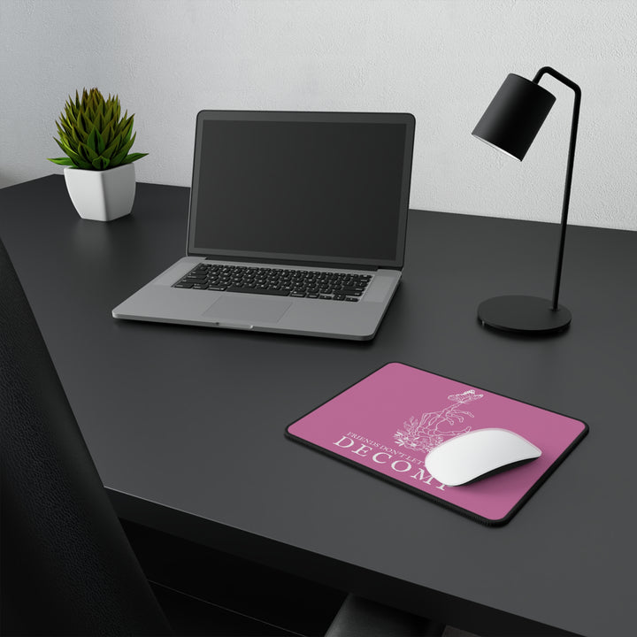 "Friends Don't Let Friends Decomp" Butterfly Pink Non-Slip Mouse Pad