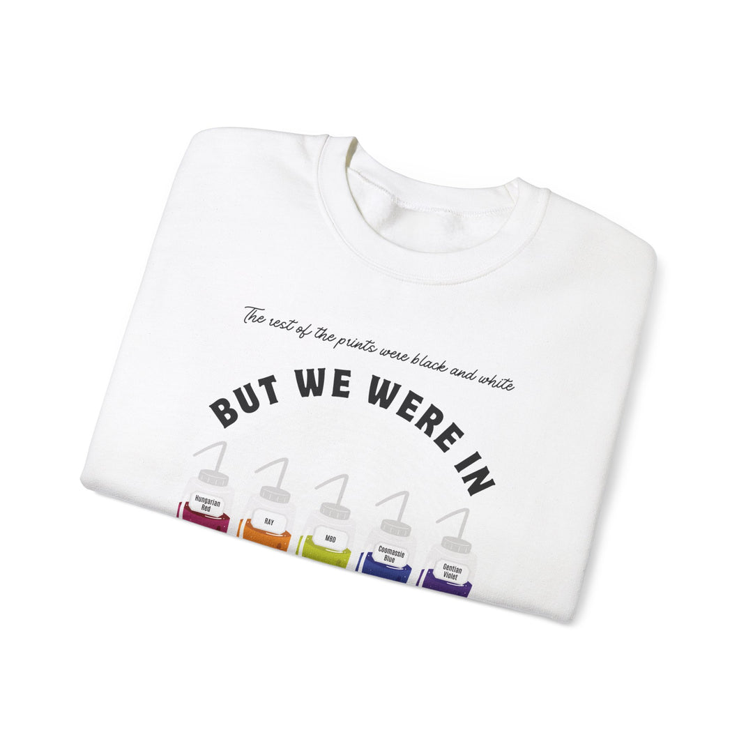 "Screaming Color" Forensic Latent Processing Reagents Unisex Heavy Blend™ Crewneck Sweatshirt