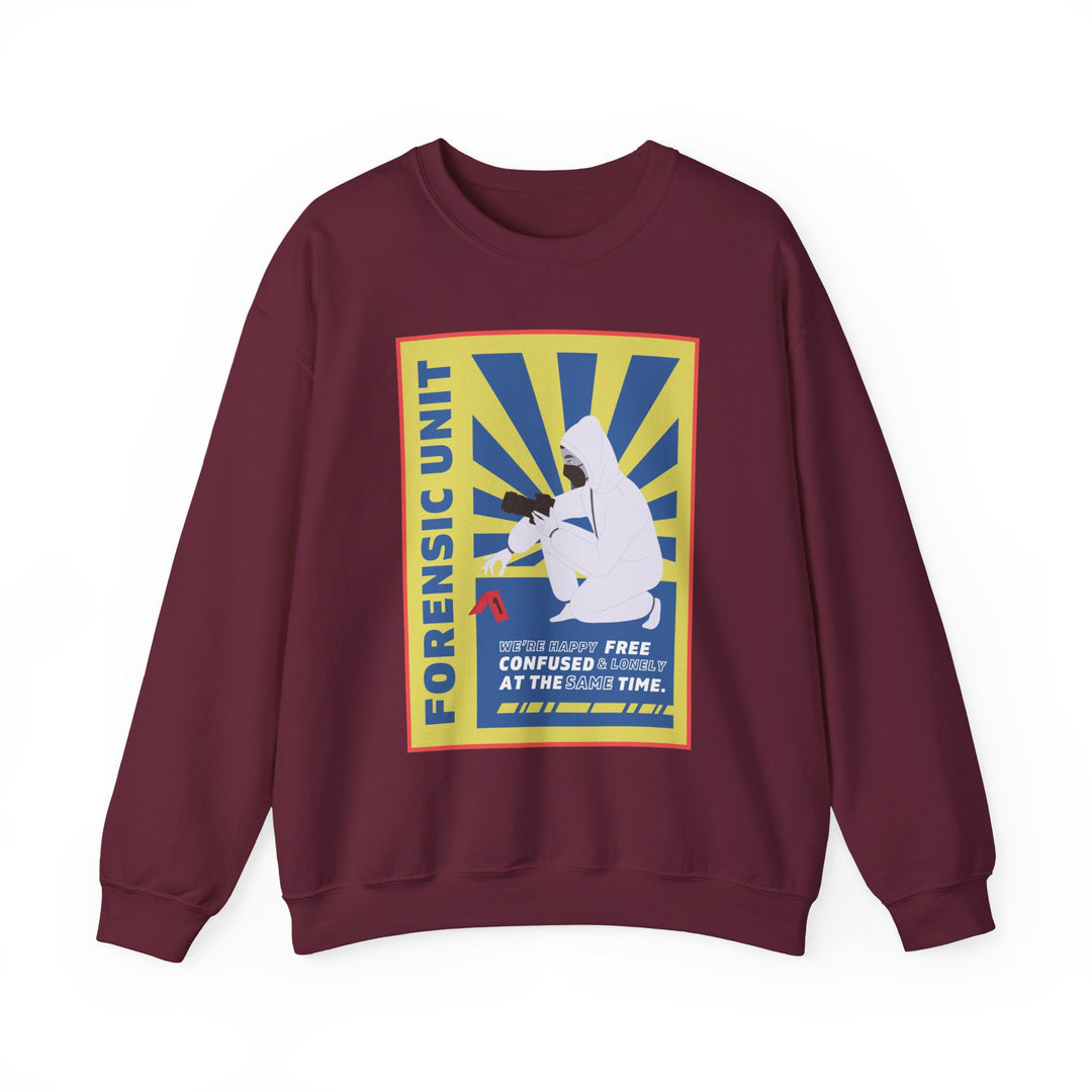 Forensic Unit "We're Happy..." Unisex Heavy Blend™ Crewneck Sweatshirt