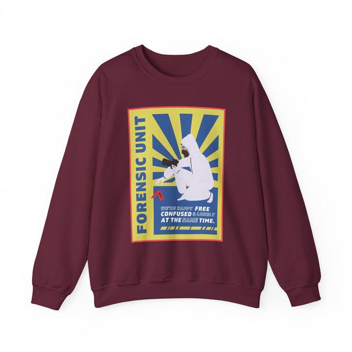 Forensic Unit "We're Happy..." Unisex Heavy Blend™ Crewneck Sweatshirt