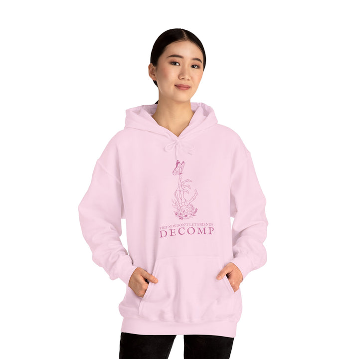 "Friends Don't Let Friends Decomp" Butterfly Unisex Heavy Blend™ Hooded Sweatshirt