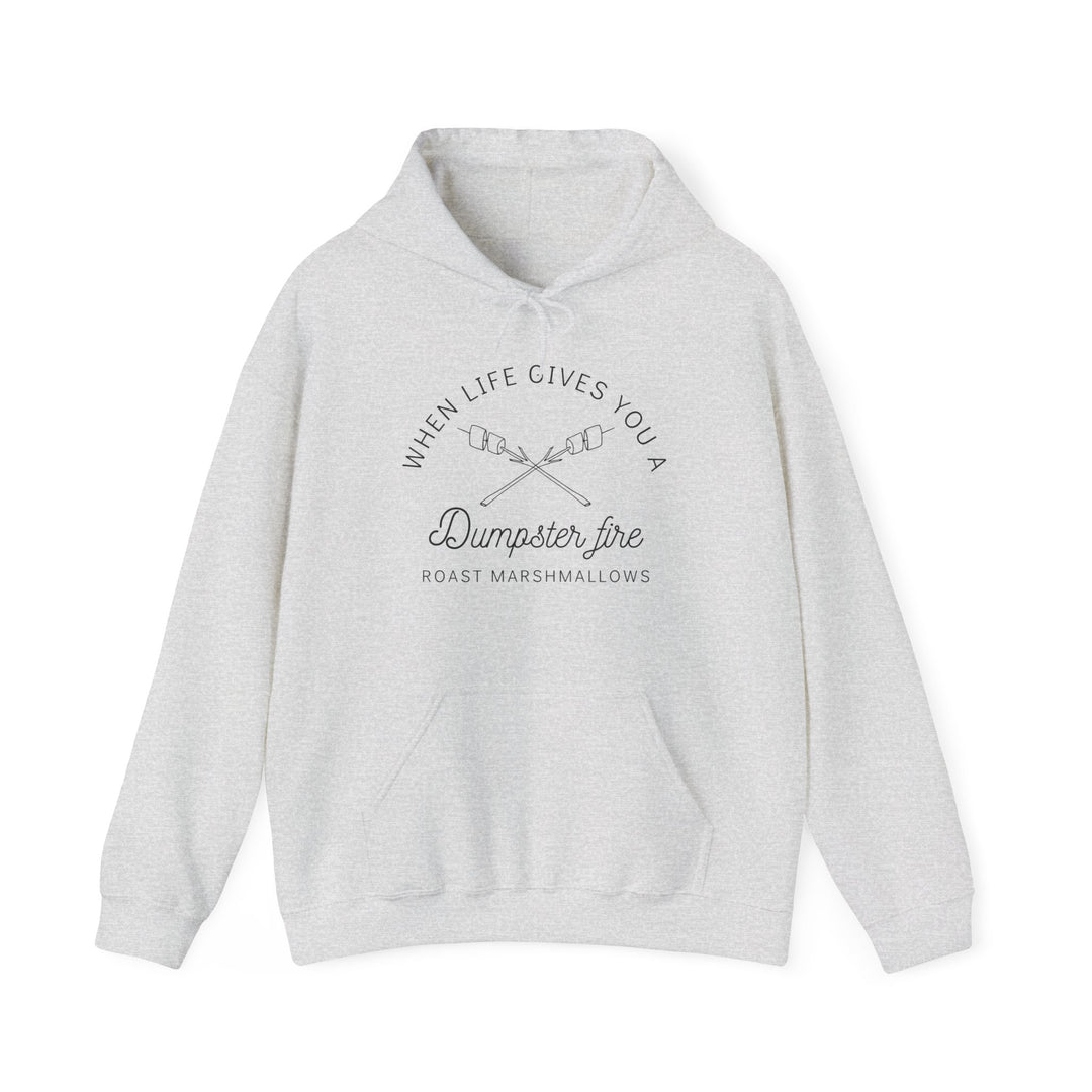 "When Life Gives You a Dumpster Fire, Roast Marshmallows" Unisex Heavy Blend™ Hooded Sweatshirt