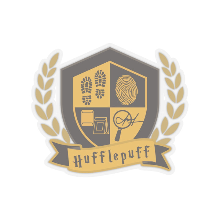 Gray & Gold Forensic Dedication Vinyl Adhesive Sticker