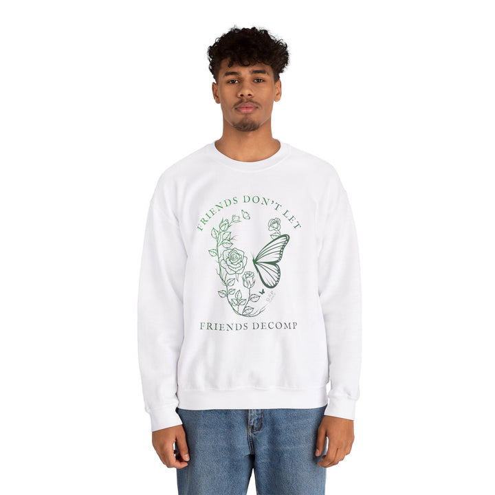 "Friends Don't Let Friends Decomp" Skull Unisex Heavy Blend™ Crewneck Sweatshirt