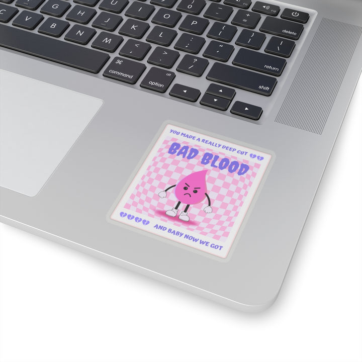 "Bad Blood" (Pink and Blue) Vinyl Adhesive Sticker