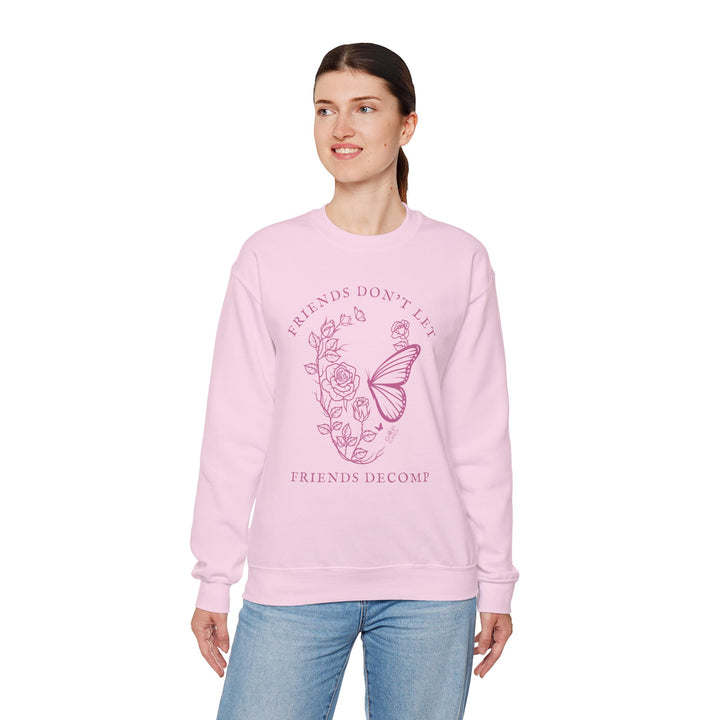 "Friends Don't Let Friends Decomp" Skull Unisex Heavy Blend™ Crewneck Sweatshirt