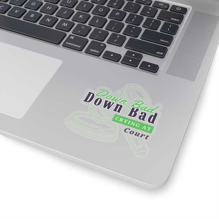 "Down Bad Crying at Court" Vinyl Adhesive Sticker