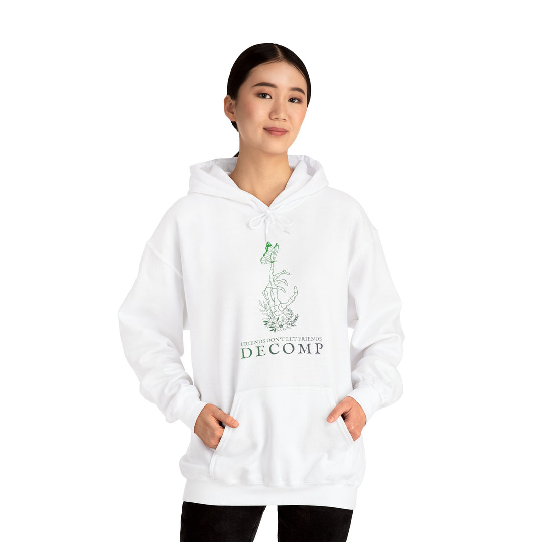 "Friends Don't Let Friends Decomp" Butterfly Unisex Heavy Blend™ Hooded Sweatshirt