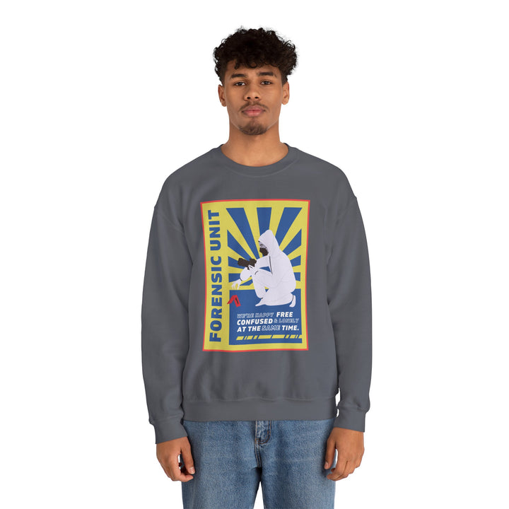 Forensic Unit "We're Happy..." Unisex Heavy Blend™ Crewneck Sweatshirt