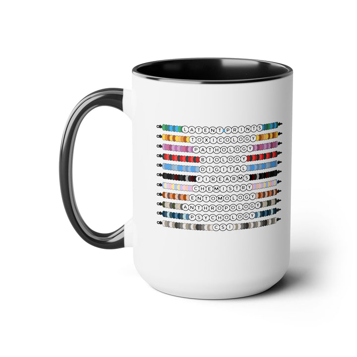 "Forensic Besties" Two-Tone Coffee Mug, 15oz