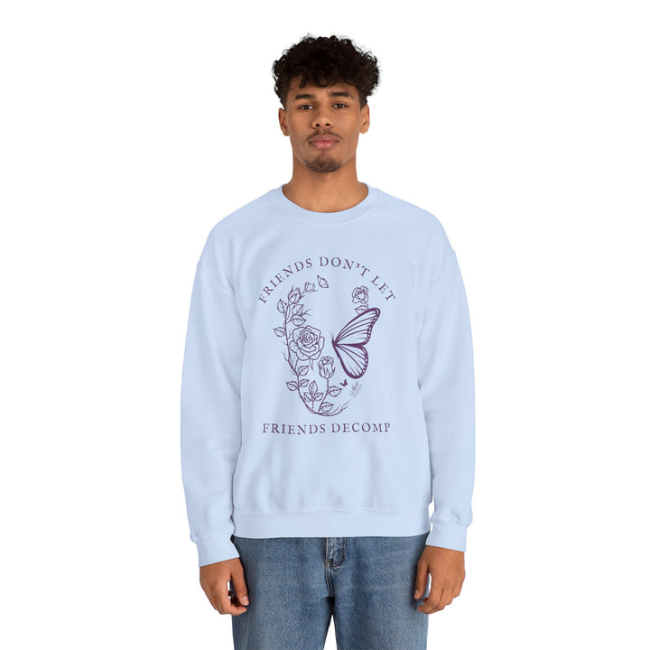 "Friends Don't Let Friends Decomp" Skull Unisex Heavy Blend™ Crewneck Sweatshirt