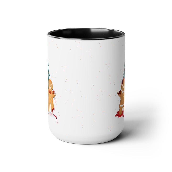 "Gingerbread Crime Scene" Two-Tone Coffee Mug, 15oz