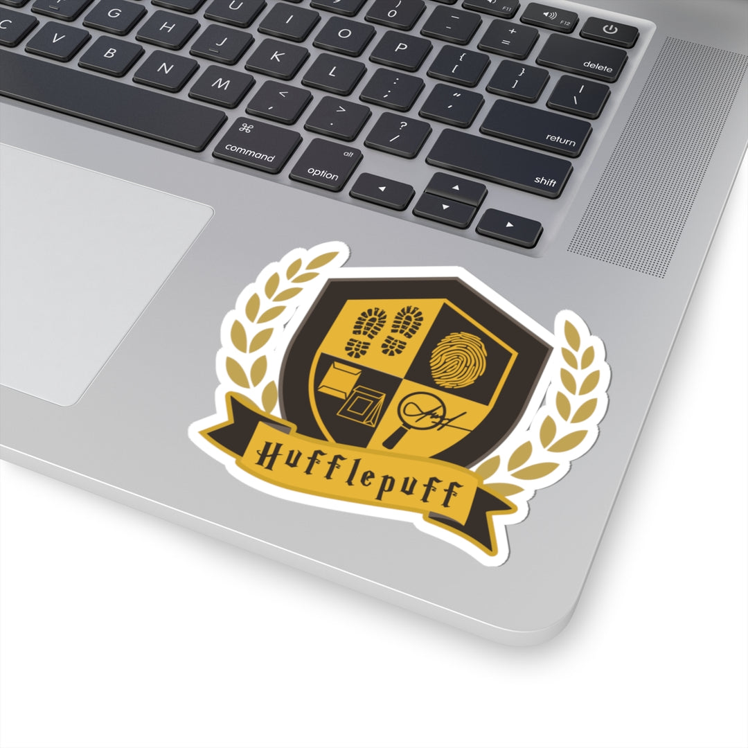 Gray & Gold Forensic Dedication Vinyl Adhesive Sticker