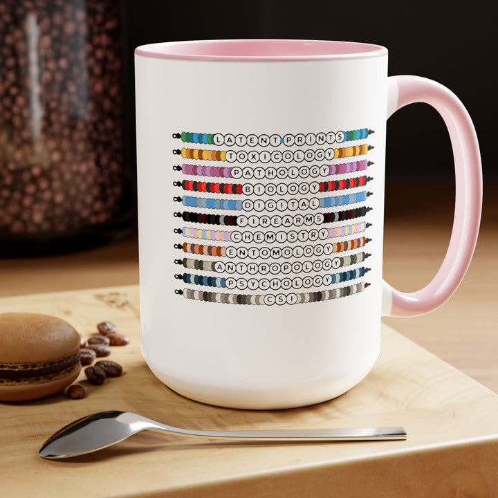 "Forensic Besties" Two-Tone Coffee Mug, 15oz