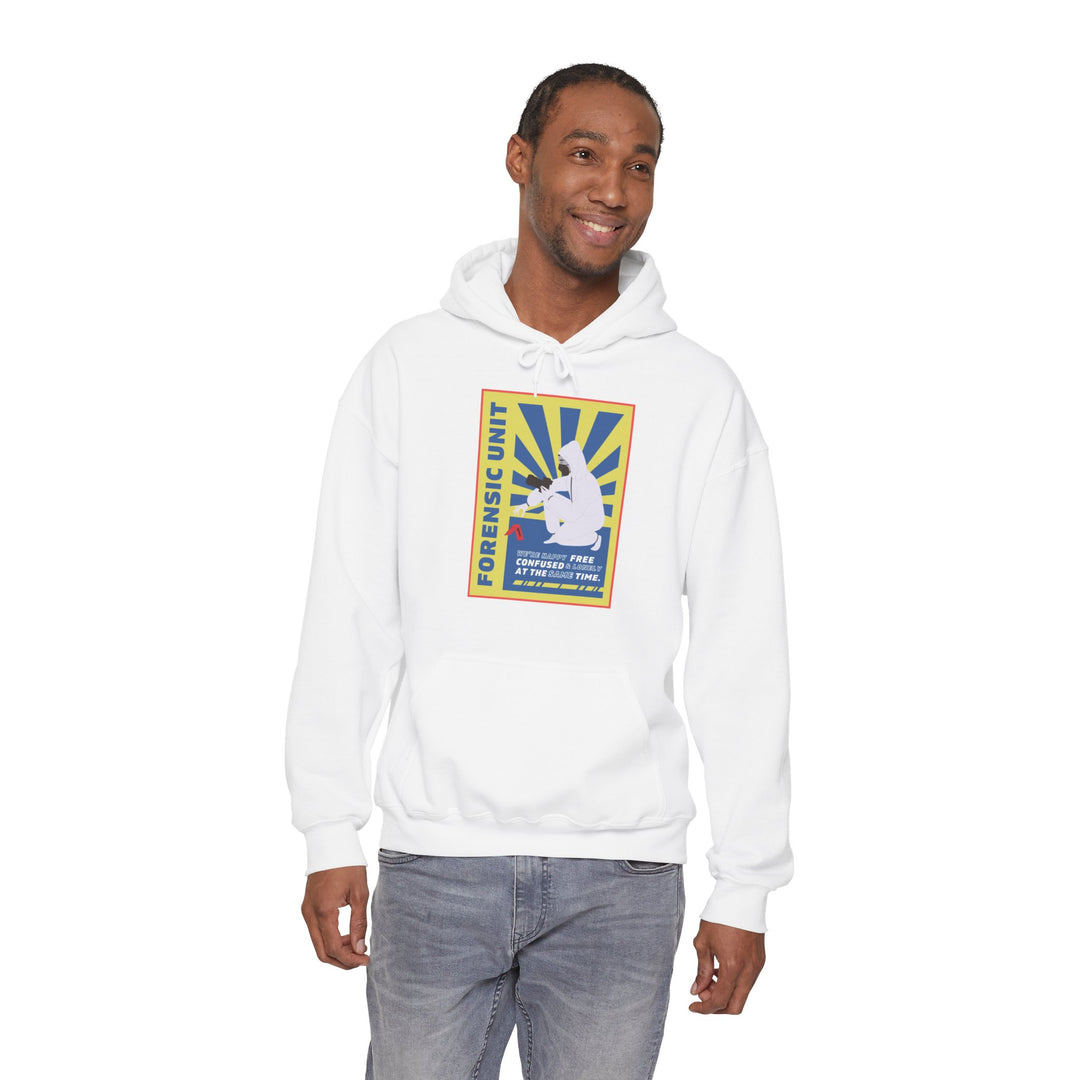 Forensic Unit "We're Happy..." Unisex Heavy Blend™ Hooded Sweatshirt