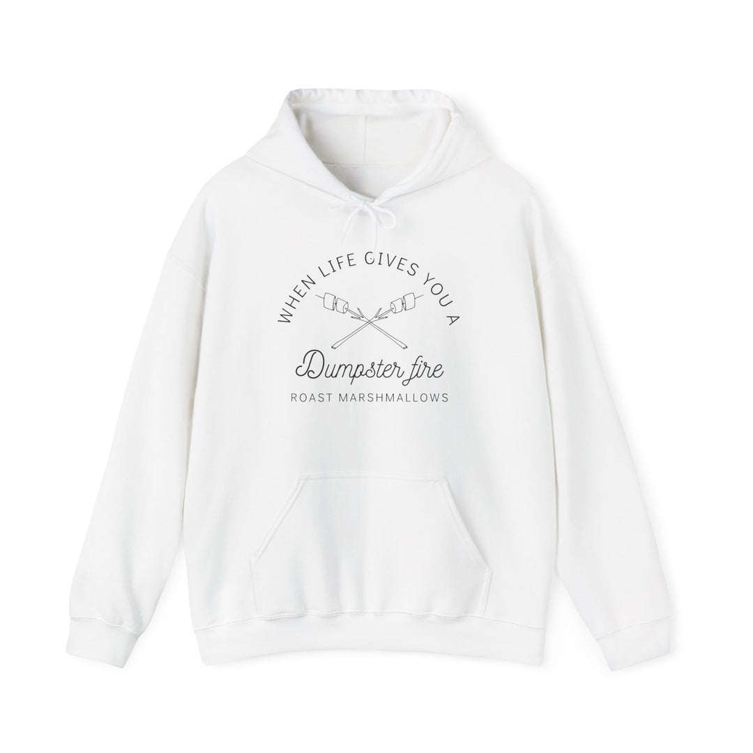 "When Life Gives You a Dumpster Fire, Roast Marshmallows" Unisex Heavy Blend™ Hooded Sweatshirt