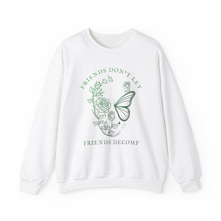 "Friends Don't Let Friends Decomp" Skull Unisex Heavy Blend™ Crewneck Sweatshirt