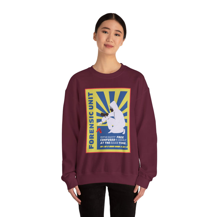 Forensic Unit "We're Happy..." Unisex Heavy Blend™ Crewneck Sweatshirt
