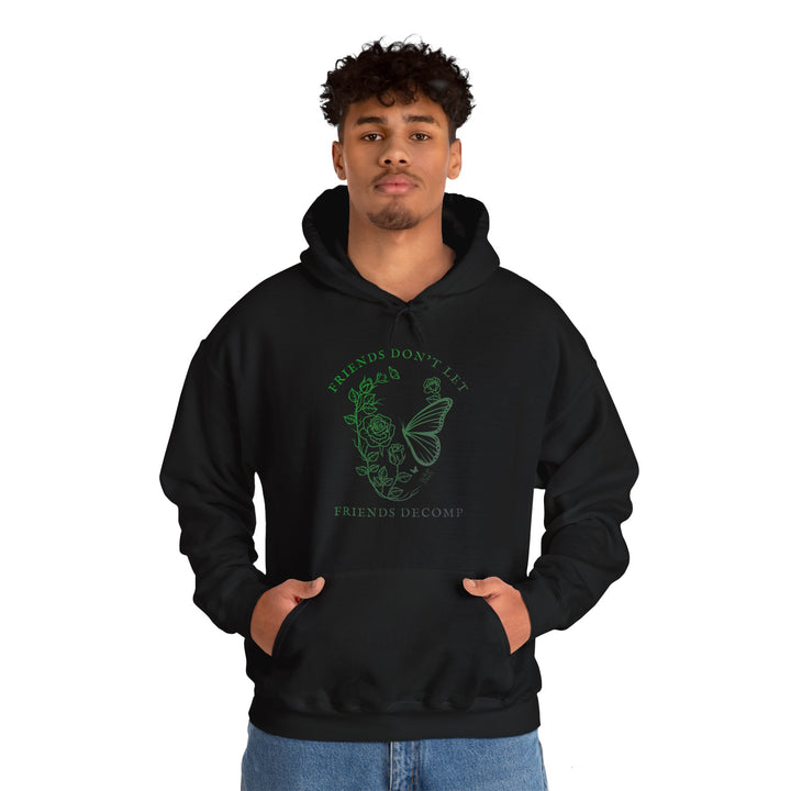 "Friends Don't Let Friends Decomp" Skull Unisex Heavy Blend™ Hooded Sweatshirt