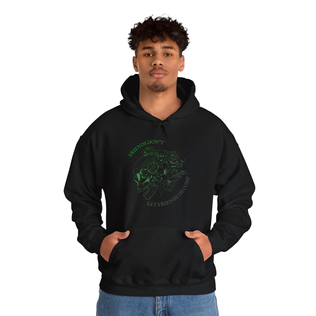 "Friends Don't Let Friends Decomp" Side Skull Unisex Heavy Blend™ Hooded Sweatshirt
