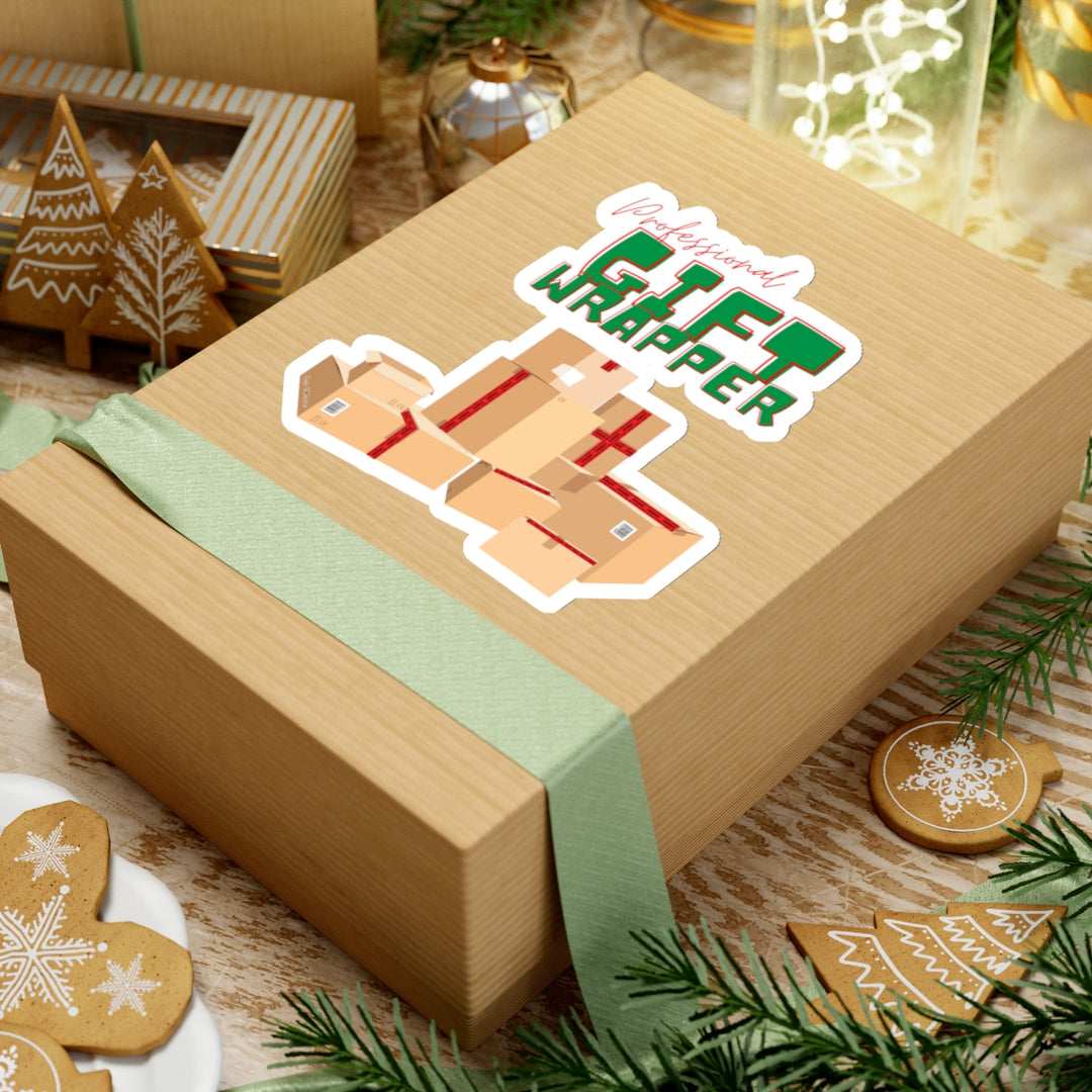 "Professional Gift Wrapper" Vinyl Adhesive Sticker