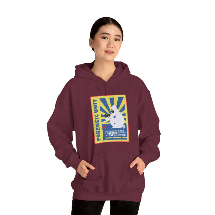 Forensic Unit "We're Happy..." Unisex Heavy Blend™ Hooded Sweatshirt