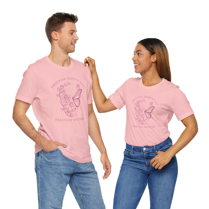 "Friends Don't Let Friends Decomp" Skull Unisex Cotton Short Sleeve Tee