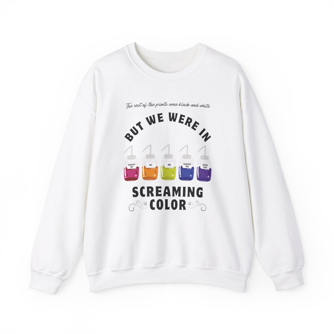"Screaming Color" Forensic Latent Processing Reagents Unisex Heavy Blend™ Crewneck Sweatshirt