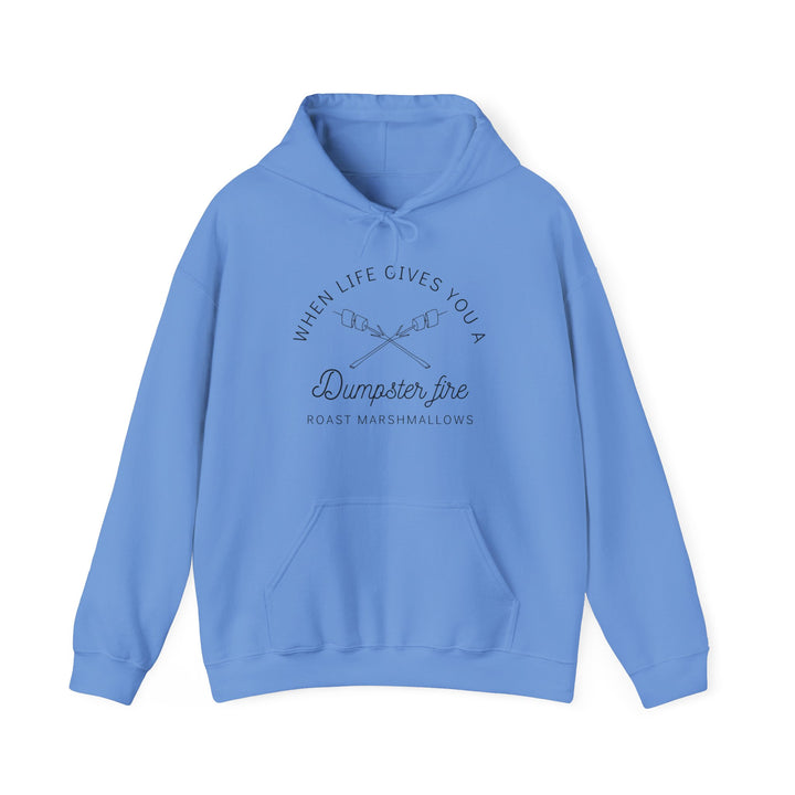 "When Life Gives You a Dumpster Fire, Roast Marshmallows" Unisex Heavy Blend™ Hooded Sweatshirt