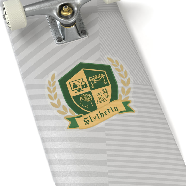 Green & Silver Forensic Strategy Vinyl Adhesive Sticker