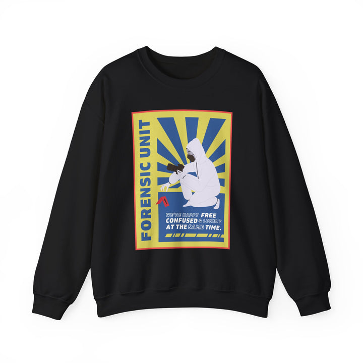 Forensic Unit "We're Happy..." Unisex Heavy Blend™ Crewneck Sweatshirt