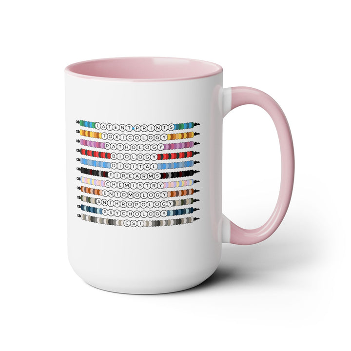 "Forensic Besties" Two-Tone Coffee Mug, 15oz