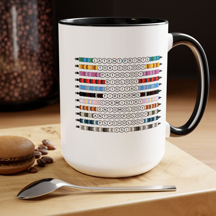 "Forensic Besties" Two-Tone Coffee Mug, 15oz