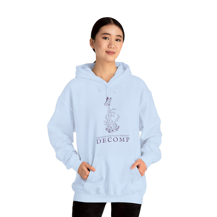 "Friends Don't Let Friends Decomp" Butterfly Unisex Heavy Blend™ Hooded Sweatshirt