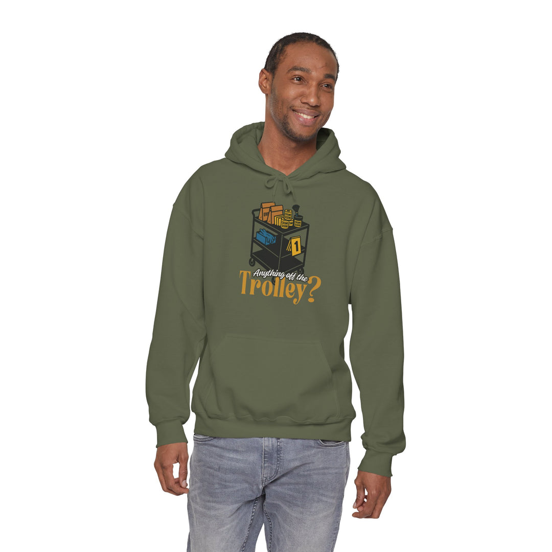 "Anything Off the Trolley" Unisex Heavy Blend™ Hooded Sweatshirt