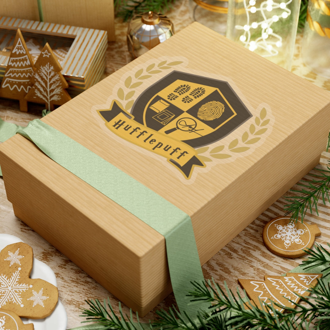 Gray & Gold Forensic Dedication Vinyl Adhesive Sticker