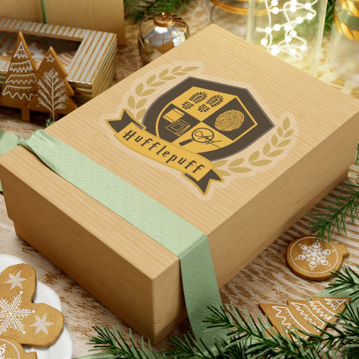 Gray & Gold Forensic Dedication Vinyl Adhesive Sticker
